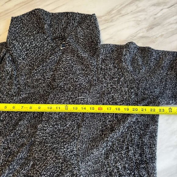 Karen Scott VINTAGE Style Cable Knit Ribbed Shawl Collar Cardigan Sweater XL Gra - Picture 9 of 14